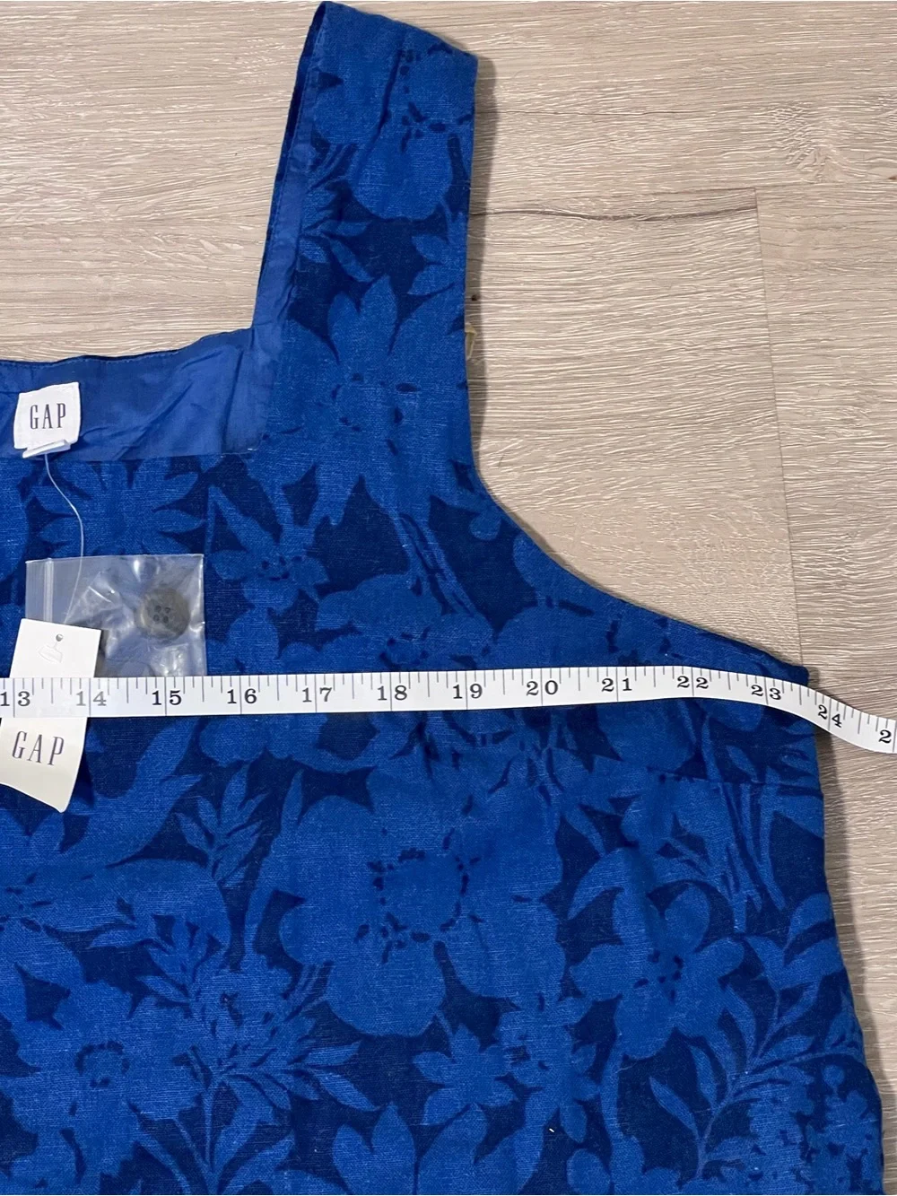 GAP Blue Floral Square-Neck Tank XL - Picture 5 of 10